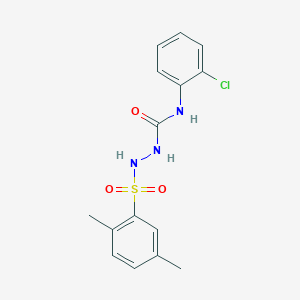 molecular formula C15H16ClN3O3S B4938145 N-(2-chlorophenyl)-2-[(2,5-dimethylphenyl)sulfonyl]hydrazinecarboxamide 