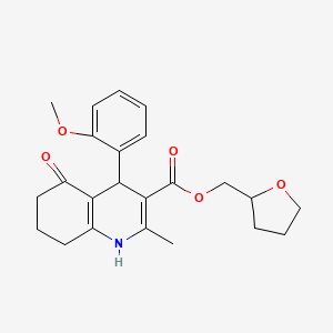 tetrahydro-2-furanylmethyl 4-(2-methoxyphenyl)-2-methyl-5-oxo-1,4,5,6,7,8-hexahydro-3-quinolinecarboxylate