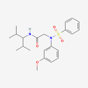 N~1~-(1-isopropyl-2-methylpropyl)-N~2~-(3-methoxyphenyl)-N~2~-(phenylsulfonyl)glycinamide