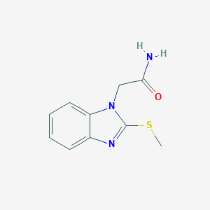 molecular formula C10H11N3OS B493820 2-[2-(methylsulfanyl)-1H-benzimidazol-1-yl]acetamide 