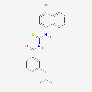 molecular formula C21H19BrN2O2S B4938202 N-{[(4-bromo-1-naphthyl)amino]carbonothioyl}-3-isopropoxybenzamide 