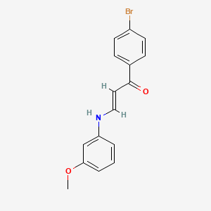 1-(4-bromophenyl)-3-[(3-methoxyphenyl)amino]-2-propen-1-one