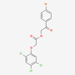 molecular formula C16H10BrCl3O4 B4938222 2-(4-bromophenyl)-2-oxoethyl (2,4,5-trichlorophenoxy)acetate 