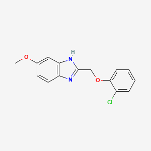 molecular formula C15H13ClN2O2 B4938227 2-[(2-chlorophenoxy)methyl]-5-methoxy-1H-benzimidazole 