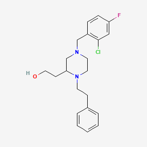 2-[4-(2-chloro-4-fluorobenzyl)-1-(2-phenylethyl)-2-piperazinyl]ethanol