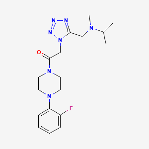 molecular formula C18H26FN7O B4938253 N-[(1-{2-[4-(2-fluorophenyl)-1-piperazinyl]-2-oxoethyl}-1H-tetrazol-5-yl)methyl]-N-methyl-2-propanamine 