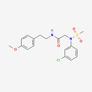 N~2~-(3-chlorophenyl)-N~1~-[2-(4-methoxyphenyl)ethyl]-N~2~-(methylsulfonyl)glycinamide