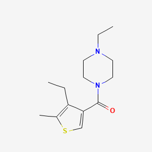 molecular formula C14H22N2OS B4938268 (4-ETHYL-5-METHYL-3-THIENYL)(4-ETHYLPIPERAZINO)METHANONE 