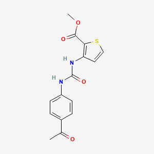 molecular formula C15H14N2O4S B4938276 methyl 3-({[(4-acetylphenyl)amino]carbonyl}amino)-2-thiophenecarboxylate 