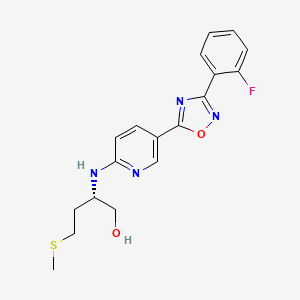 (2S)-2-({5-[3-(2-fluorophenyl)-1,2,4-oxadiazol-5-yl]-2-pyridinyl}amino)-4-(methylthio)-1-butanol