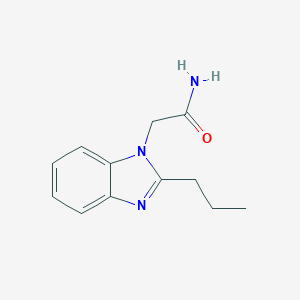 molecular formula C12H15N3O B493828 Acetamide, 2-(2-propyl-1-benzimidazolyl)- 