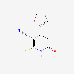 4-(2-furyl)-2-(methylthio)-6-oxo-1,4,5,6-tetrahydro-3-pyridinecarbonitrile