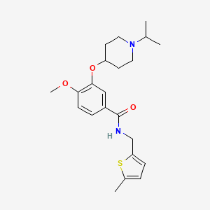 3-[(1-isopropyl-4-piperidinyl)oxy]-4-methoxy-N-[(5-methyl-2-thienyl)methyl]benzamide