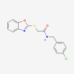 2-(1,3-benzoxazol-2-ylthio)-N-(4-chlorobenzyl)acetamide