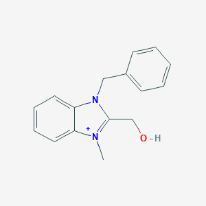 molecular formula C16H17N2O+ B493830 3-benzyl-2-(hydroxymethyl)-1-methyl-3H-benzimidazol-1-ium 