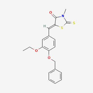 molecular formula C20H19NO3S2 B4938308 5-[4-(benzyloxy)-3-ethoxybenzylidene]-3-methyl-2-thioxo-1,3-thiazolidin-4-one 