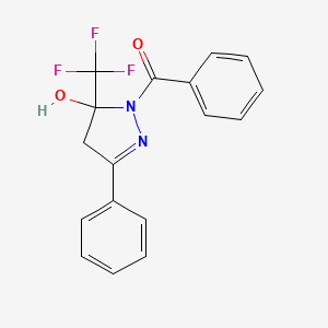 1-benzoyl-3-phenyl-5-(trifluoromethyl)-4,5-dihydro-1H-pyrazol-5-ol