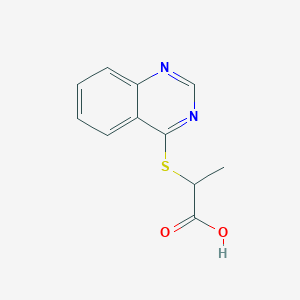 molecular formula C11H10N2O2S B493833 2-(喹唑啉-4-基硫代)丙酸 CAS No. 546062-56-0