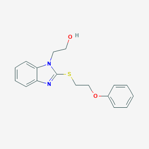 molecular formula C17H18N2O2S B493834 2-[2-(2-Phenoxy-ethylsulfanyl)-benzoimidazol-1-yl]-ethanol 