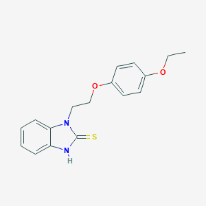 molecular formula C17H18N2O2S B493835 1-[2-(4-ethoxyphenoxy)ethyl]-1H-benzimidazole-2-thiol 
