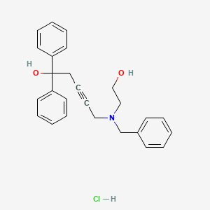 5-[benzyl(2-hydroxyethyl)amino]-1,1-diphenyl-3-pentyn-1-ol hydrochloride