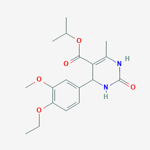 molecular formula C18H24N2O5 B4938378 isopropyl 4-(4-ethoxy-3-methoxyphenyl)-6-methyl-2-oxo-1,2,3,4-tetrahydro-5-pyrimidinecarboxylate 