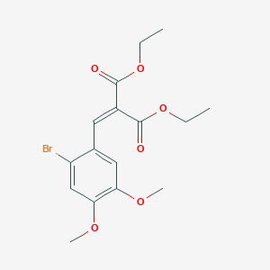 molecular formula C16H19BrO6 B4938388 diethyl (2-bromo-4,5-dimethoxybenzylidene)malonate 