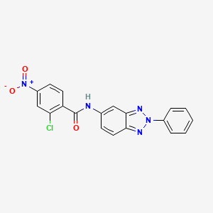 2-chloro-4-nitro-N-(2-phenyl-2H-1,2,3-benzotriazol-5-yl)benzamide