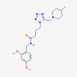 N-(2,4-dimethoxybenzyl)-4-{5-[(4-methyl-1-piperidinyl)methyl]-1H-tetrazol-1-yl}butanamide