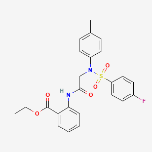 ethyl 2-{[N-[(4-fluorophenyl)sulfonyl]-N-(4-methylphenyl)glycyl]amino}benzoate