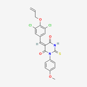 5-[4-(allyloxy)-3,5-dichlorobenzylidene]-1-(4-methoxyphenyl)-2-thioxodihydro-4,6(1H,5H)-pyrimidinedione