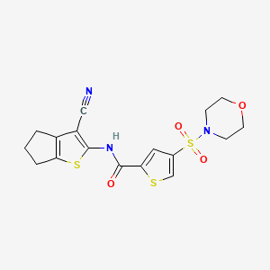 N-(3-cyano-5,6-dihydro-4H-cyclopenta[b]thien-2-yl)-4-(4-morpholinylsulfonyl)-2-thiophenecarboxamide