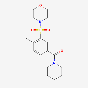 4-{[2-methyl-5-(piperidin-1-ylcarbonyl)phenyl]sulfonyl}morpholine