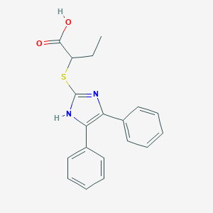 molecular formula C19H18N2O2S B493847 2-[(4,5-diphenyl-1H-imidazol-2-yl)sulfanyl]butanoic acid 
