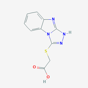 molecular formula C10H8N4O2S B493849 (9h-Benzo[4,5]imidazo[2,1-c][1,2,4]triazol-3-yl-sulfanyl)-acetic acid CAS No. 511239-00-2