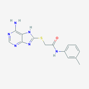 2-[(6-amino-9H-purin-8-yl)sulfanyl]-N-(3-methylphenyl)acetamide