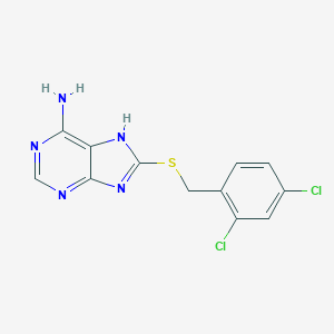 molecular formula C12H9Cl2N5S B493863 8-(2,4-Dichloro-benzylsulfanyl)-9H-purin-6-ylamine 