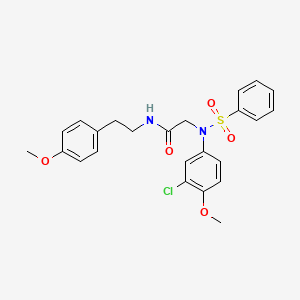 N~2~-(3-chloro-4-methoxyphenyl)-N~1~-[2-(4-methoxyphenyl)ethyl]-N~2~-(phenylsulfonyl)glycinamide