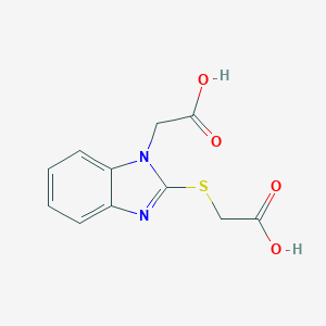 molecular formula C11H10N2O4S B493887 {[1-(Carboxymethyl)-1H-benzimidazol-2-yl]-thio}acetic acid CAS No. 708243-99-6