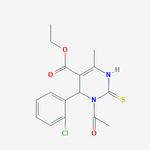 ethyl 3-acetyl-4-(2-chlorophenyl)-6-methyl-2-thioxo-1,2,3,4-tetrahydro-5-pyrimidinecarboxylate