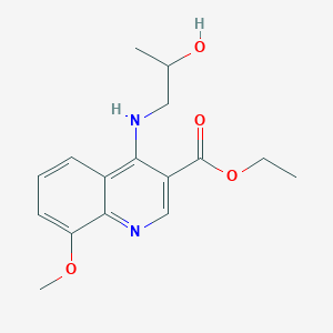 Ethyl 4-[(2-hydroxypropyl)amino]-8-methoxyquinoline-3-carboxylate