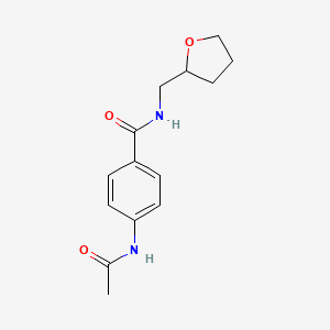 4-acetamido-N-[(oxolan-2-yl)methyl]benzamide