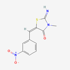 (5E)-2-imino-3-methyl-5-[(3-nitrophenyl)methylidene]-1,3-thiazolidin-4-one