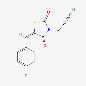 (5E)-5-[(4-fluorophenyl)methylidene]-3-prop-2-ynyl-1,3-thiazolidine-2,4-dione