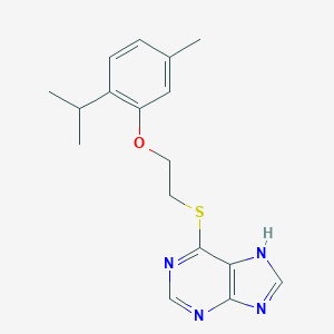 molecular formula C17H20N4OS B493890 6-[2-(2-Isopropyl-5-methyl-phenoxy)-ethylsulfanyl]-9H-purine 