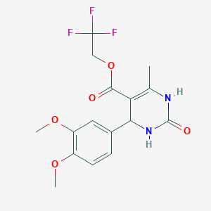 2,2,2-Trifluoroethyl 4-(3,4-dimethoxyphenyl)-6-methyl-2-oxo-1,2,3,4-tetrahydropyrimidine-5-carboxylate