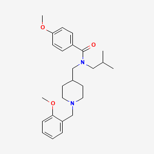 N-isobutyl-4-methoxy-N-{[1-(2-methoxybenzyl)-4-piperidinyl]methyl}benzamide