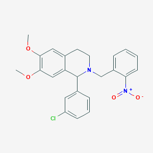 1-(3-chlorophenyl)-6,7-dimethoxy-2-(2-nitrobenzyl)-1,2,3,4-tetrahydroisoquinoline