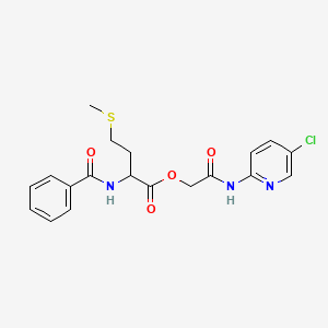 2-[(5-chloropyridin-2-yl)amino]-2-oxoethyl N-(phenylcarbonyl)methioninate