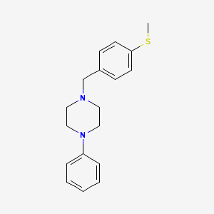 1-[(4-Methylsulfanylphenyl)methyl]-4-phenylpiperazine